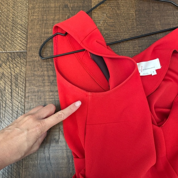 Anthropologie Cathy Structured Jumpsuit in Red - Picture 10 of 12